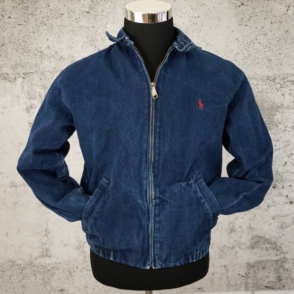 Vintage Denim Ralph 90's Jacket Polo Lauren 8wOXnk0P